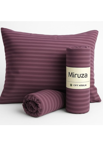 Miruza %100 Saten Pamuk Lastikli Çarşaf Seti