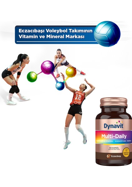 Multi-Daily 30 Kapsül - 2'li Avantaj Paketi - Koenzim Q10, Rhodiola, Multivitamin ve Multimineral fırsatları