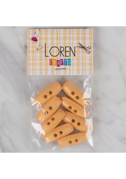 Loren Crafts Turuncu 8 Li Çoban Düğmesi - 78