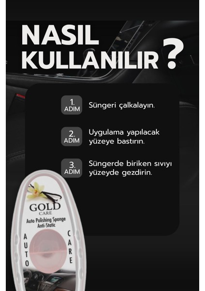 Vanilya Kokulu Oto Temizleme ve Parlatma Süngeri – Antistatik, Toz Tutmaz fırsatları