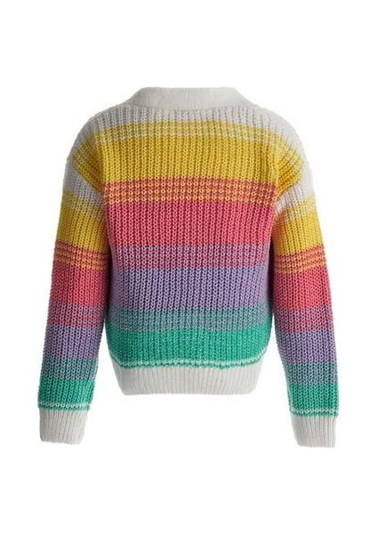 04-09 Yaş Kız Çocuk Orıgınal Marınes Örme Hırka - Çok Renkli modelleri