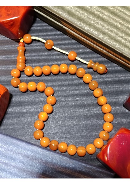 Çubuk Kehribar Tesbih Sarı Renk