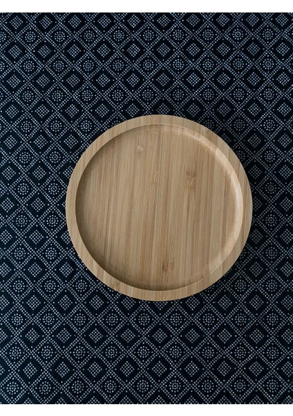 Bambu Sunumluk Tabak Kahvaltı Tabağı Sunumluğu 18X18X2