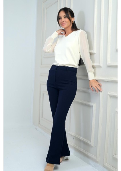 Kadın Ispanyol Paça Pantolon