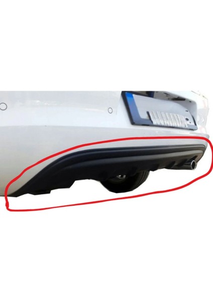 Citroen C-Elysee Arka Difüzör (( Parlak Siyah ))