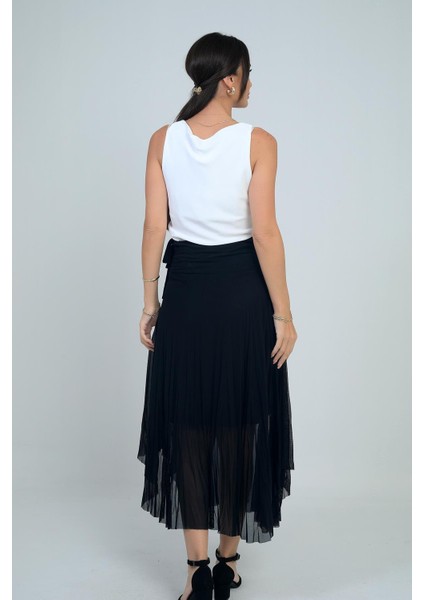 Kadın Yanları Kısa Astarlı Uzun Tül Etek fırsatları