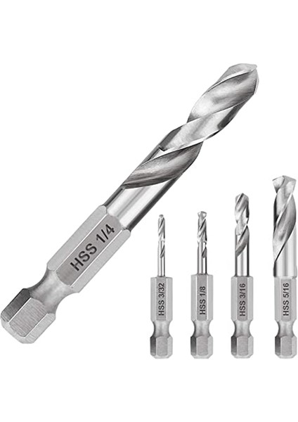 1/4 Hex Shank Matkap Bit Seti 5 Pcs Metal M2 Kısa Uzunluk Matkap Bit Çelik Için Set Hızlı Değişim Için Chuck (Yurt Dışından)