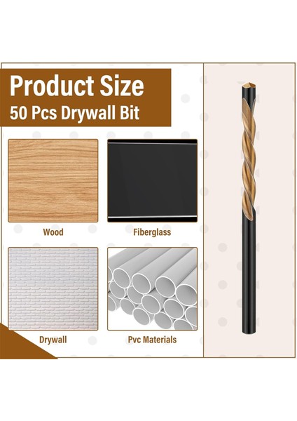 50PCS Alçıpan Matkap Bitleri Pilot Nokta Kesme Matkap Bitleri Çapı Alçıpan Yönlendirici Matkap Bitleri Alçıpan Alaçlar Spiral Testere Için (Yurt Dışından) indirimleri