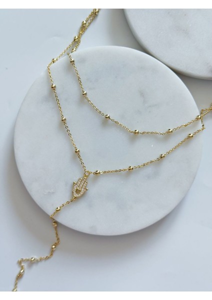 Özel Seri Hamsa Y 2li Kolye