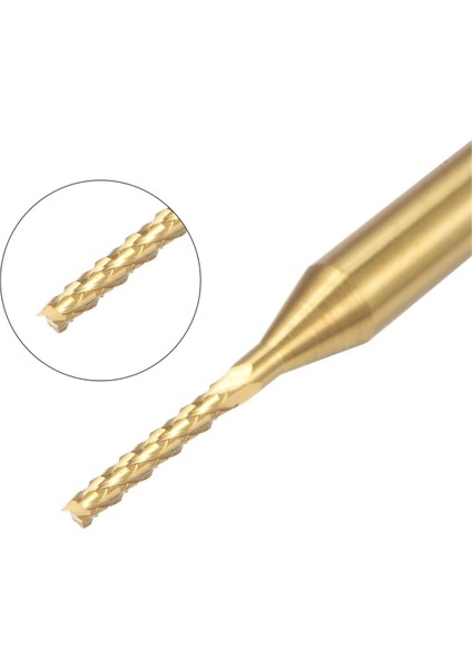 10 Adet Titanyum Ceket Karbür Uç Fabrikası Gravür Freze Kesici Cnc Yönlendirici Bitleri Pcb Makinesi Için 1/8 Inç Sap 1 1mm (Yurt Dışından) indirimleri