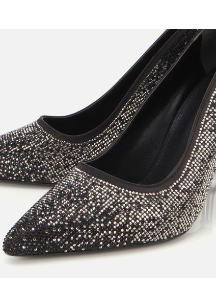 01AYH314780A100 KADIN Siyah Taşlı Ince Topuklu Stiletto modelleri