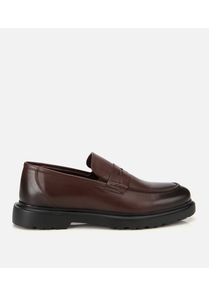 02AYH311980A480 ERKEK Deri Kahverengi Yumuşak Dokulu Klasik Loafer