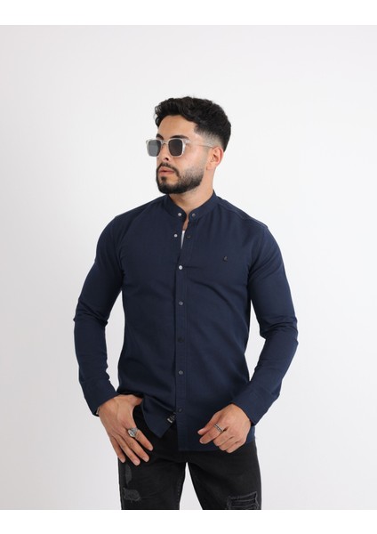 Likralı Gabardin Kot Casual Şık Erkek Gömlek modelleri