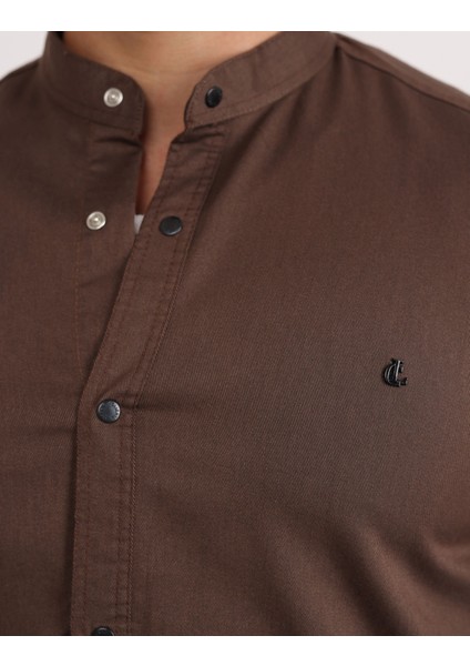 Likralı Gabardin Kot Casual Şık Erkek Gömlek