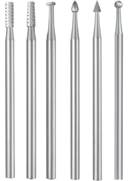 6 Adet 3/32 Inç Shank Çelik Gravür Yönlendirici Bitleri Döner Aletler Için Zeytin Kehribar Oyma Matkap Bitleri (2 3mm Oyma Bitleri) (Yurt Dışından)