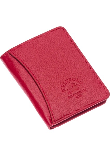 Hakiki Deri Unisex Kartlık - Kırmızı fiyatları