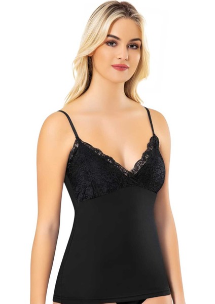 Kadın 3'lü Ip Askılı Dantelli Atlet