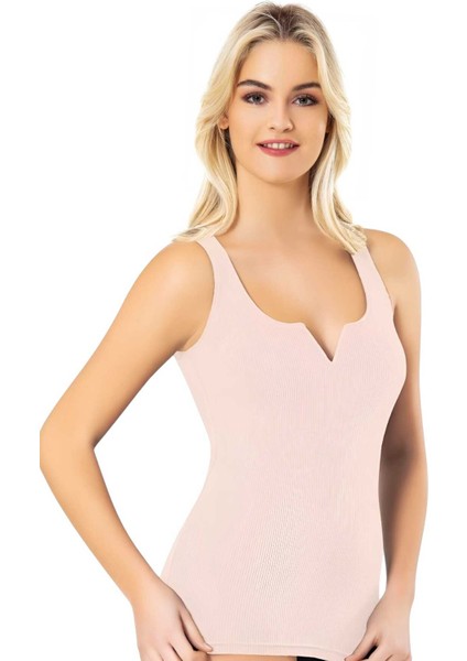 Kadın 3'lü Geniş Askılı V Kesim Detaylı Kaşkorse Atlet fiyatları