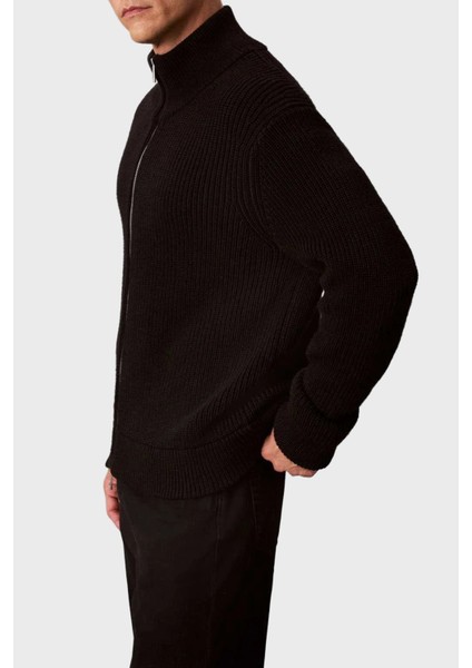 Fitilli Yün Karışımlı Regular Fit Dik Yaka Fermuarlı Hırka LV04LD305GUB1 Erkek Hırka LV04LD305G Ub1 fırsatları