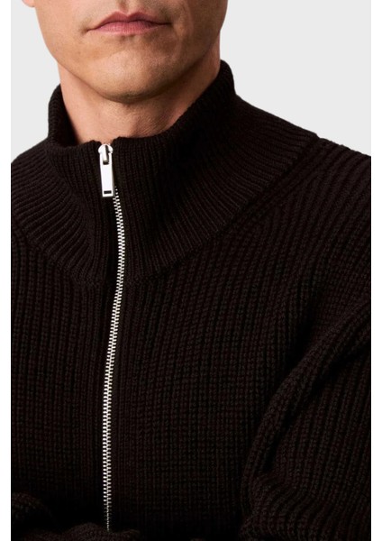 Fitilli Yün Karışımlı Regular Fit Dik Yaka Fermuarlı Hırka LV04LD305GUB1 Erkek Hırka LV04LD305G Ub1 indirimleri