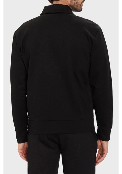 Pamuklu Relaxed Fit Ceket Yaka Logolu Fermuarlı Sweat Erkek Sweat 50543881 001 modelleri