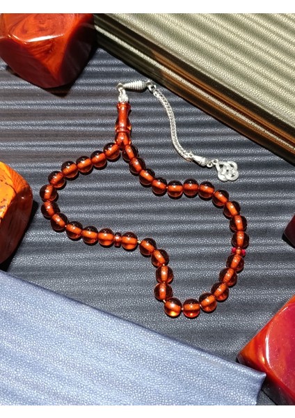 Çubuk Kehribar Tesbih Bal Renkli Küre Kesim