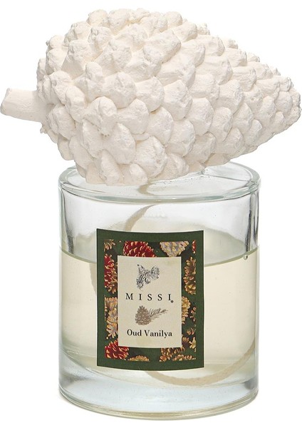 Yılbaşı 200 ml Kozalak Seramik Taşlı Oud Vanilya Oda Kokusu