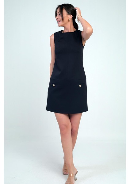 Kadın Filoto Detaylı Kısa Elbise