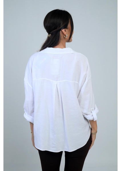 Kadın Kol Katlamalı Lyocell Gömlek fırsatları