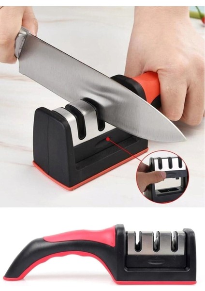 3 Açılı Profesyonel Bıçak Bileyici Elmas Seramik Tungsten Çelik El Bıçakları Bileme Aparatı