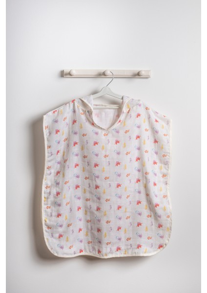 %100 Pamuk Muslin Bebek Panço – Kapüşonlu 12-24 Ay Atlantis Koleksiyonu