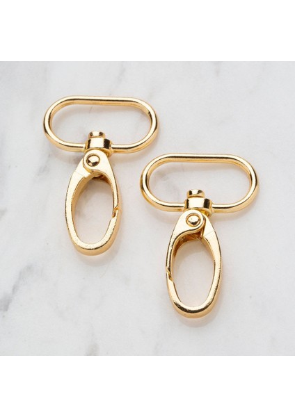 Loren 3 cm 2 Li Altın Rengi Makrome Anahtarlık Kan