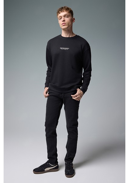 Edward Black Slim Straight Jean Pantolon-Black modelleri