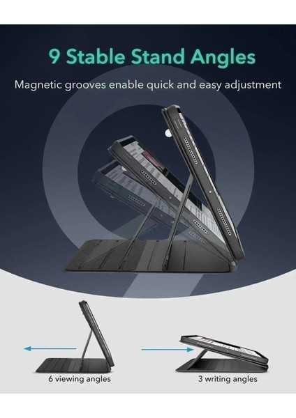 Apple iPad Pro 11 2024 Çift Manyetik Destekli Kalem Hazneli Shift Magnetic Kılıf