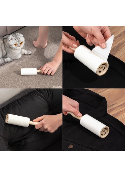 Yapışkanlı Kedi Köpek Tüy Toz Saç Toplayıcı Rulo Aparatı (60 Yaprak) fiyatları