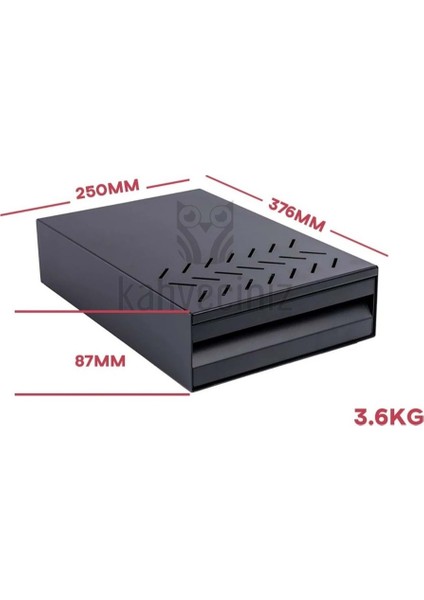 Siyah Metal Kahve Posa Çekmecesi