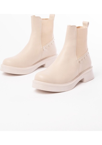 02-2005 Bej Lastikli Günlük Kadın Bot modelleri