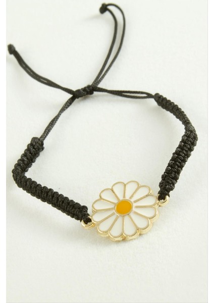 Papatya Makrome Ip Bileklik