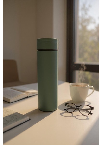 Frefly Store Vvakumlu Sıcak Soğuk Süt Kahve Su 500ML Termos Açık Yeşil modelleri