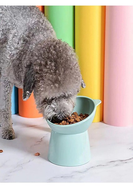 Plastik 2 Adet Eğimli Mama ve Su Kabı Boyun Koruyucu Kedi Köpek Mama Kabı Evcil Hayvan Mama Kasesi Mama Kabı modelleri