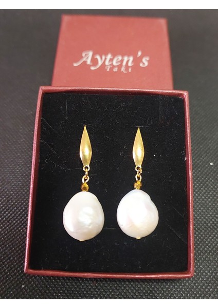 Doğal Barok Inci Küpe