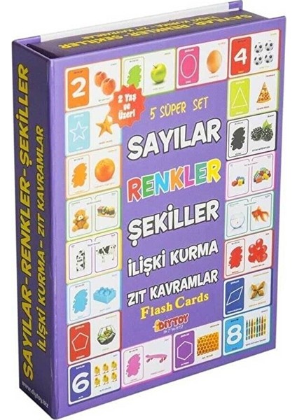 Çocuklar Için Zeka Kartları Zeka Kartları Seti 5 Süper Set Birarada 2+ Yaş