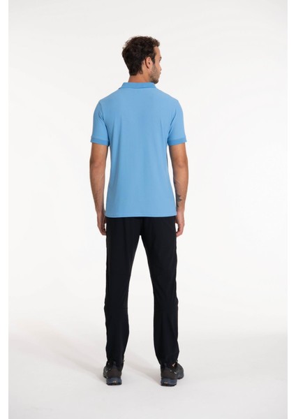 Teal Polo Yaka Erkek Tişört Mavi