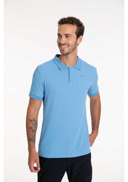 Teal Polo Yaka Erkek Tişört Mavi