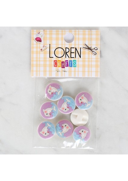 Loren Crafts 8'li Yunus Düğme - 1226