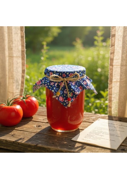 10 Adet Çıtır Çiçekli Kavanoz Kapağı Örtüsü ve Boncuklu Bağlama Ipi fiyatları