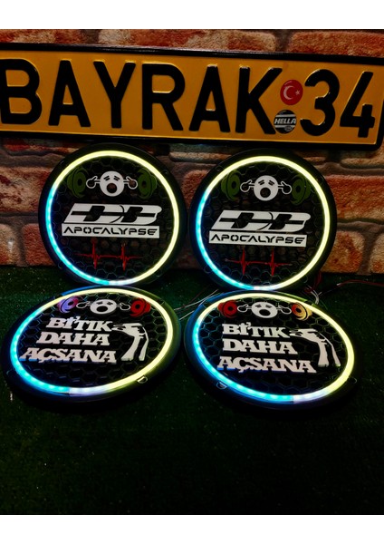 Db Apocalpse 20CM Midrange Uyumlu 4lü Pixel Kayar Ledli Kapak 358 Modlu Kumandalı Özel Üretim