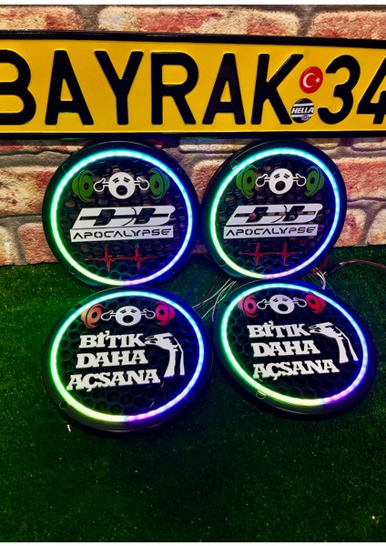 Db Apocalpse 20CM Midrange Uyumlu 4lü Pixel Kayar Ledli Kapak 358 Modlu Kumandalı Özel Üretim indirimleri