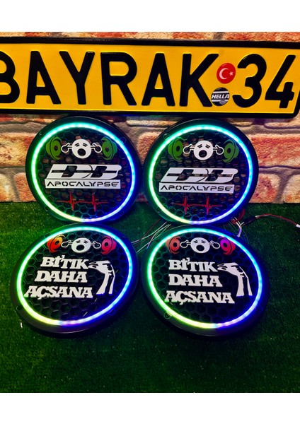 Db Apocalpse 20CM Midrange Uyumlu 4lü Pixel Kayar Ledli Kapak 358 Modlu Kumandalı Özel Üretim