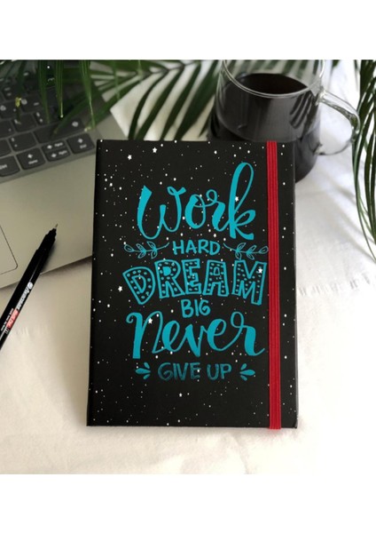 Dream Big Mottolu Sert Karton Kapaklı Çizgisiz Defter Zamansız Ajanda fırsatları